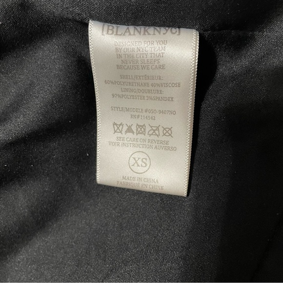 Blank NYC Women’s Faux Leather Black Moto Jacket Size XS - Picture 9 of 15